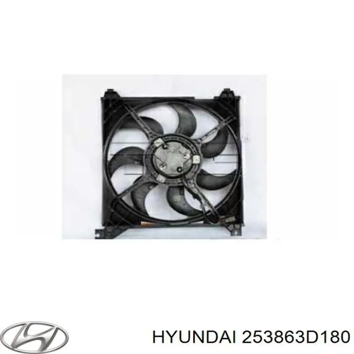 253863D180 Hyundai/Kia двигун вентилятора системи охолодження