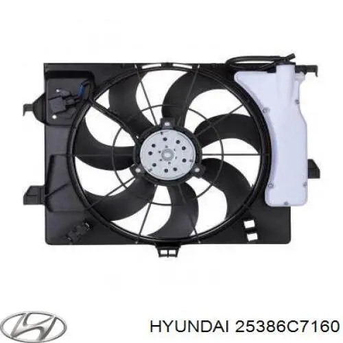 25386C7160 Hyundai/Kia Електродвигун вентилятора системи охолодження