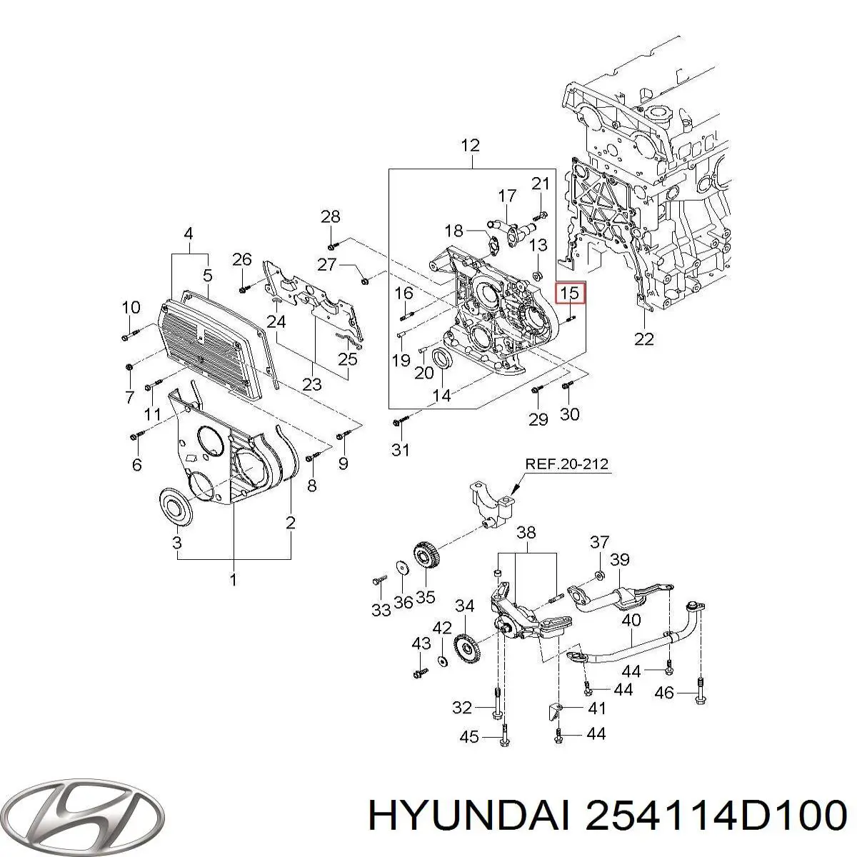 Купити 254114D100 Hyundai/Kia Шланг/патрубок радіатора охолодження, верхній