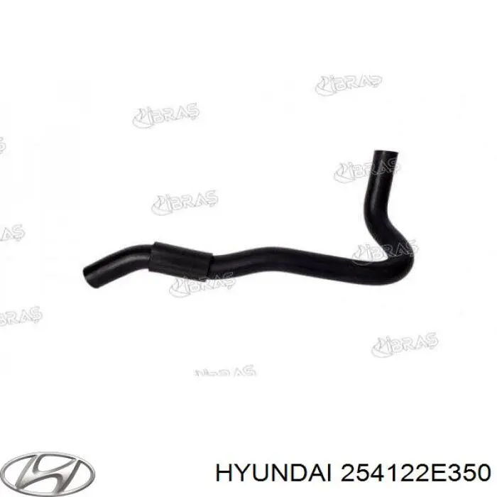 Шланг/патрубок радіатора охолодження, нижній 254122E300 Hyundai/Kia