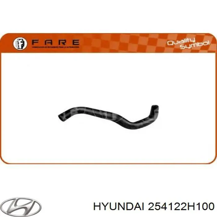 254122H100 Hyundai/Kia Шланг/патрубок радіатора охолодження, нижній