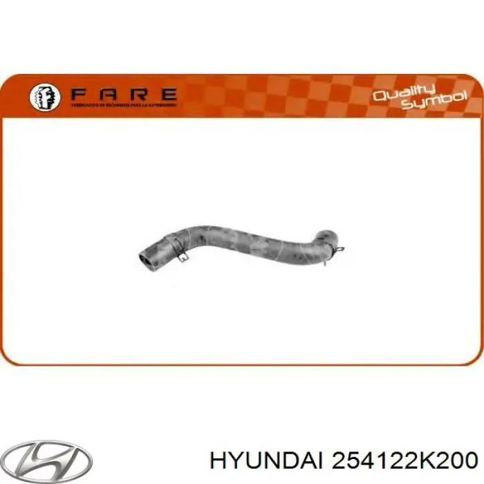 254122K200 Hyundai/Kia Шланг/патрубок радіатора охолодження, нижній