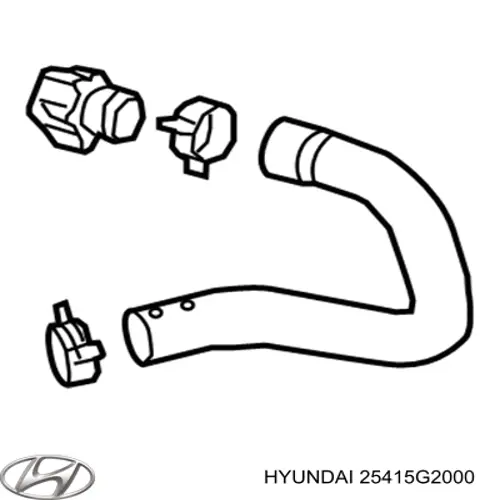 Шланг/патрубок радіатора охолодження, нижній Hyundai/Kia 25415G2000 ціна, від 39.33 USD