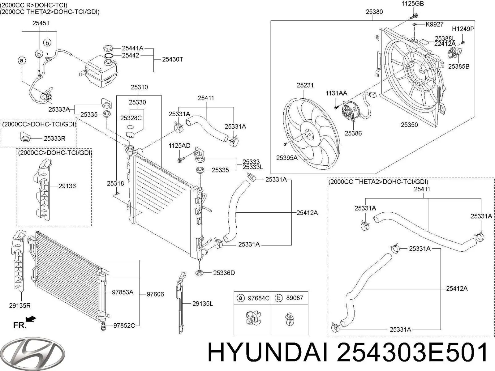 Купити 254303E501 Hyundai/Kia Водяний бачок системи охолодження