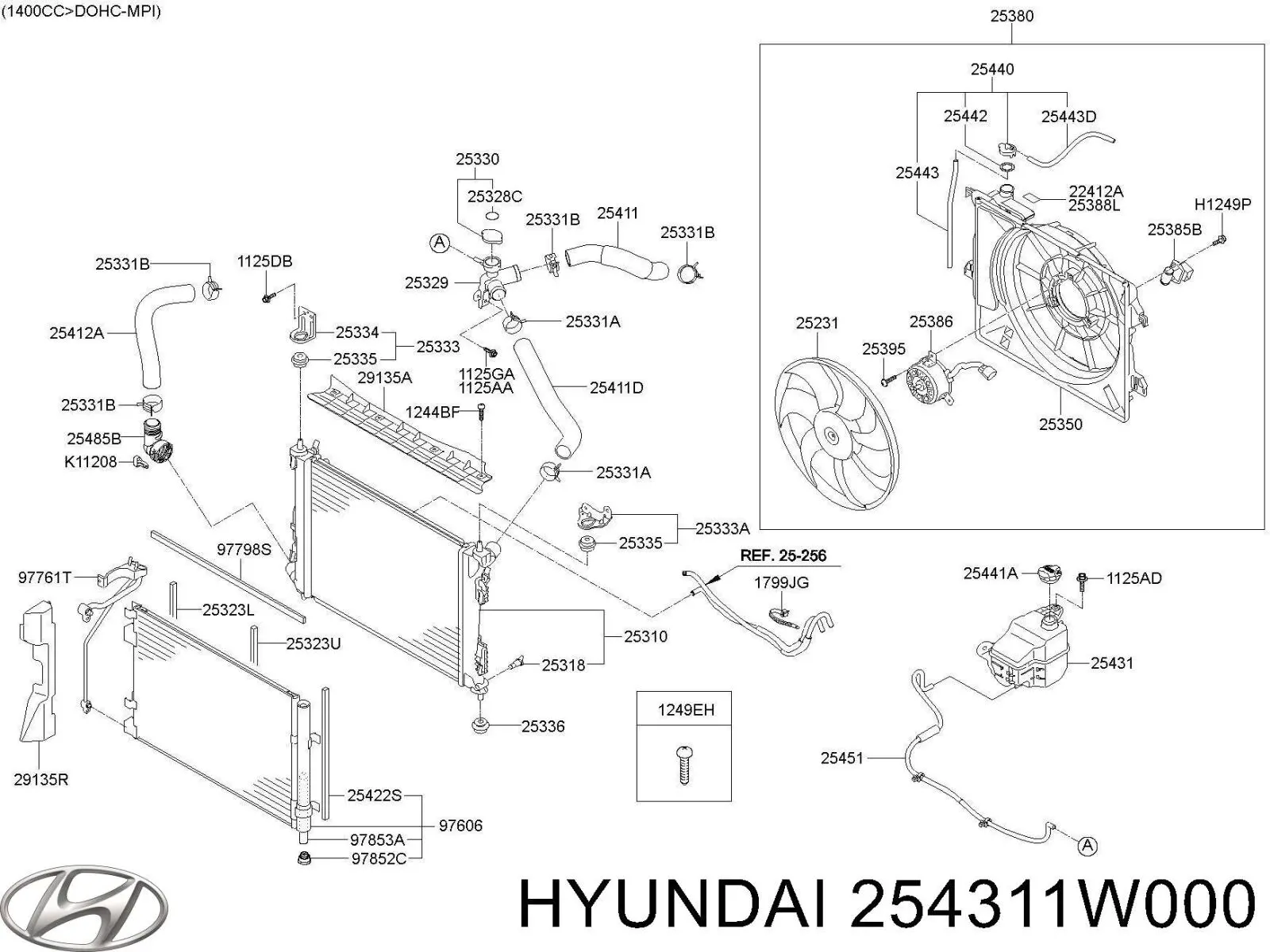 254311W000 Hyundai/Kia Розширювальний бачок охолодження