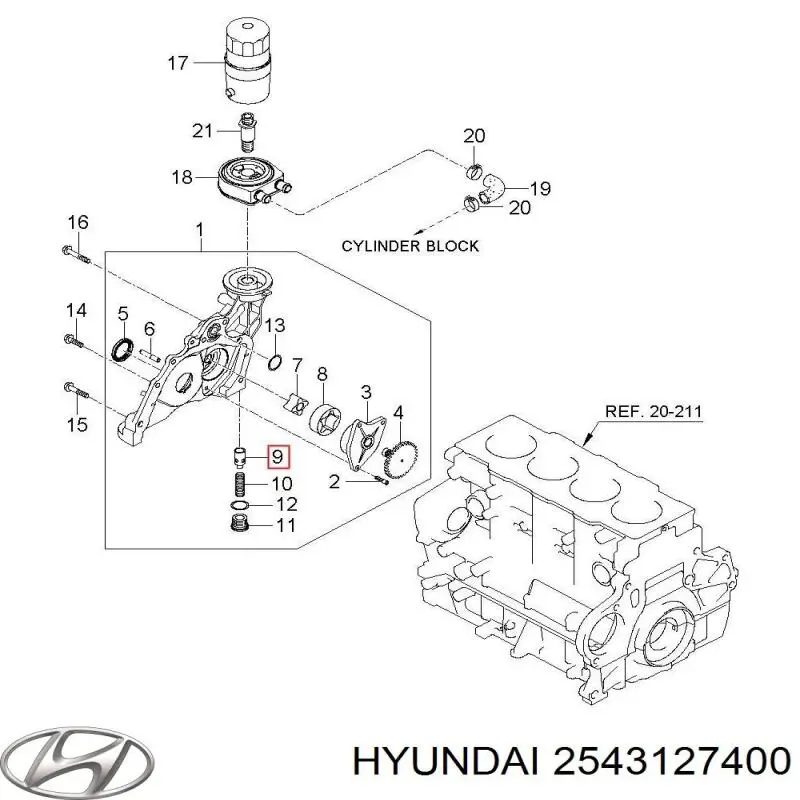  Hyundai/Kia 2543127400 ціна, від 28.18 USD