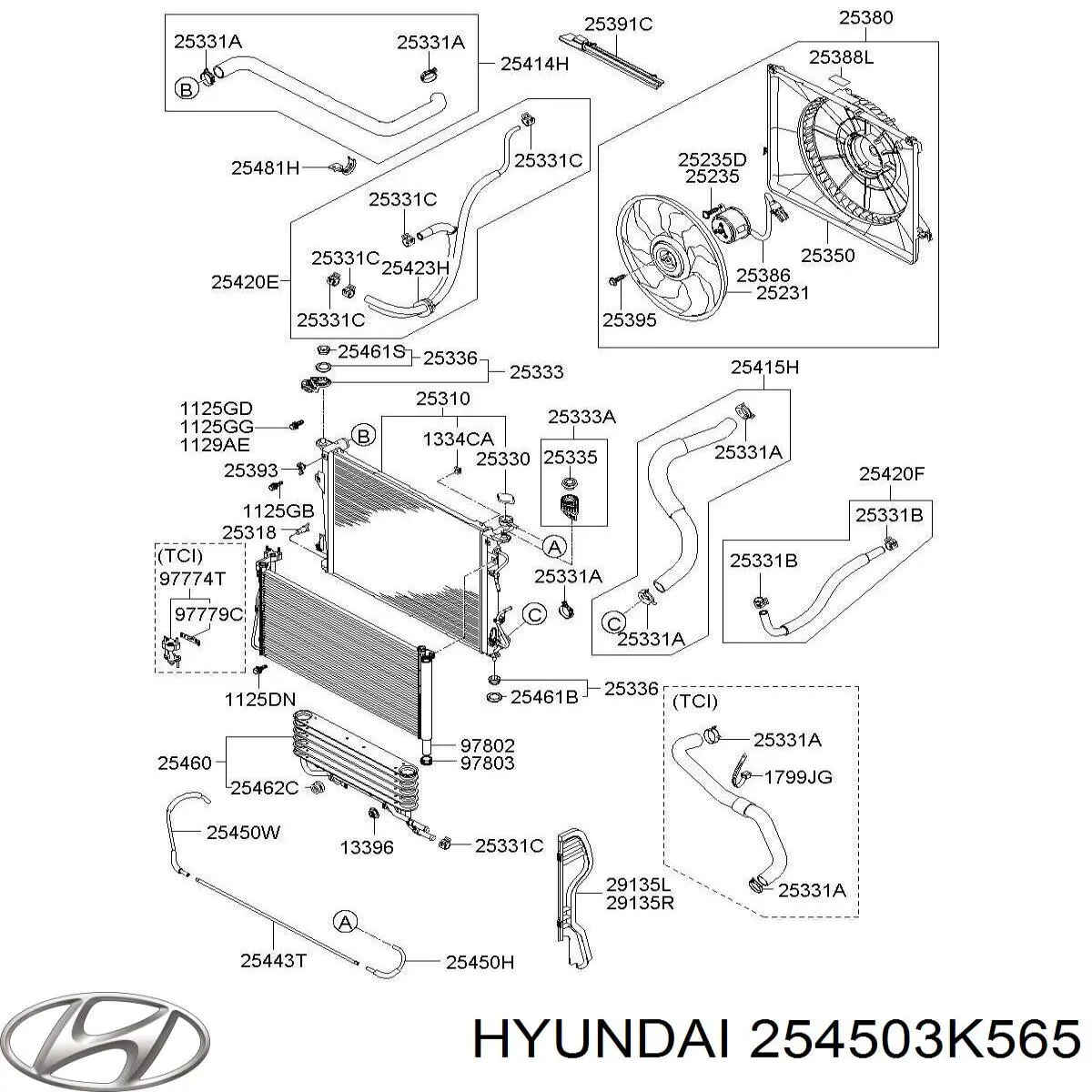  Hyundai/Kia 254503K565 ціна, від 12.70 USD