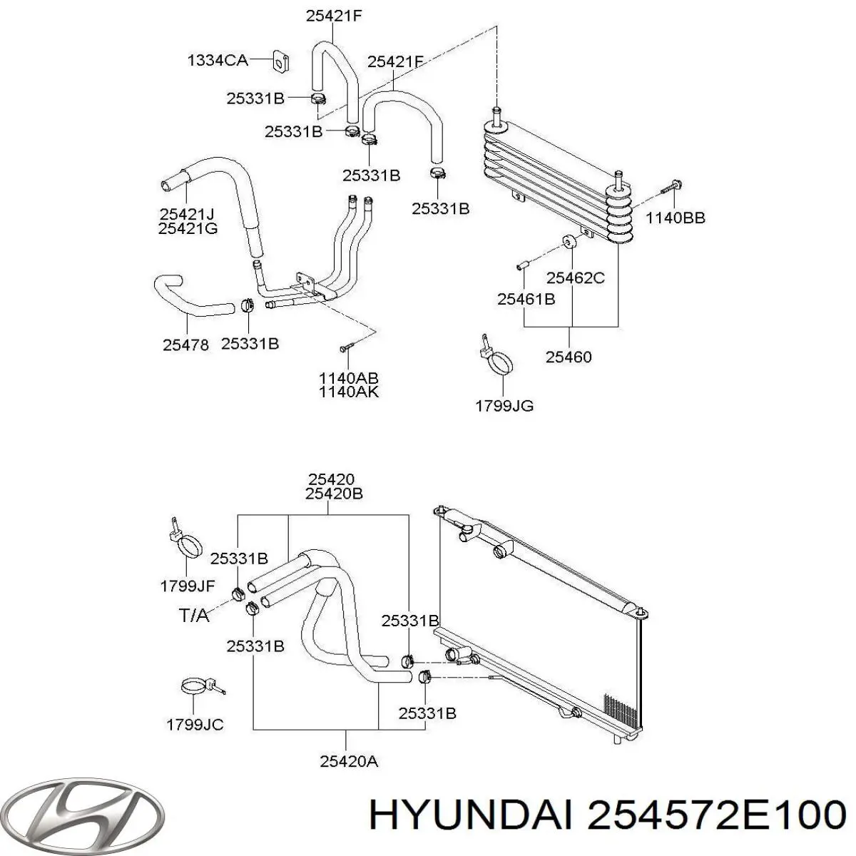  Hyundai/Kia 254572E100 ціна, від 42.87 USD