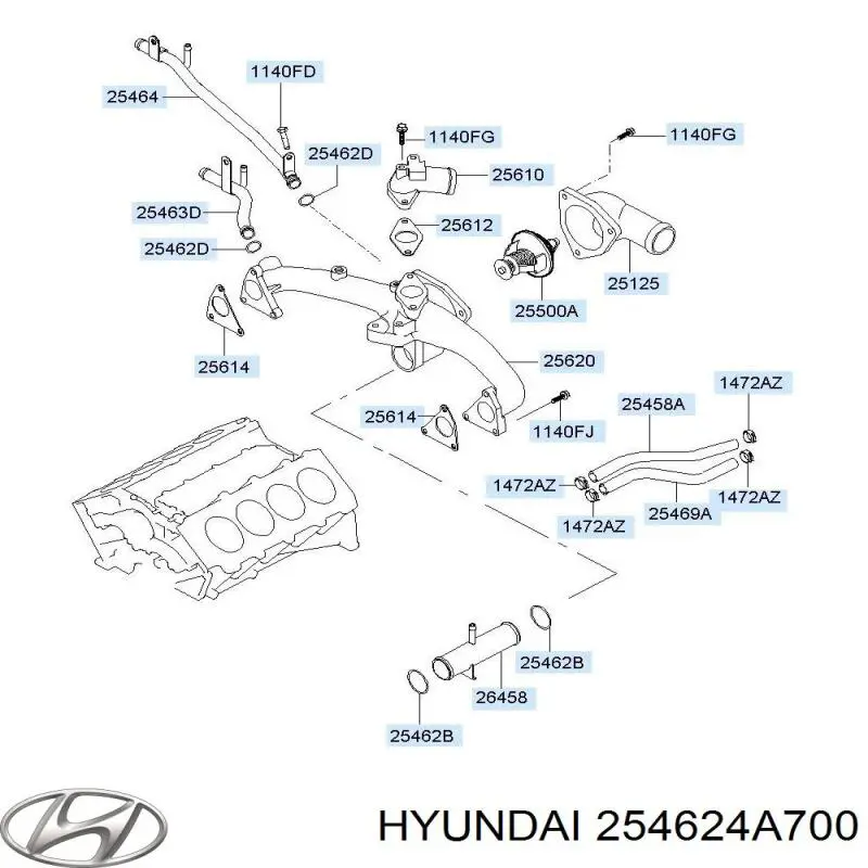  254624A700 Hyundai/Kia
