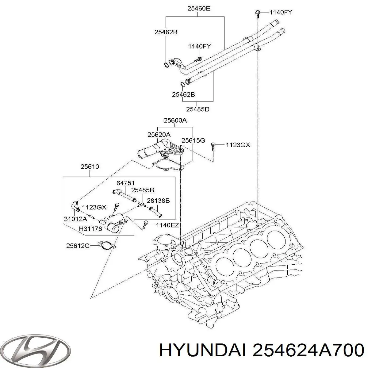  Hyundai/Kia 254624A700 ціна, від 40.06 USD