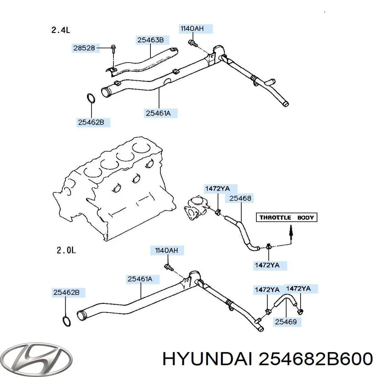  Hyundai/Kia 254682B600 ціна, від 20.33 USD