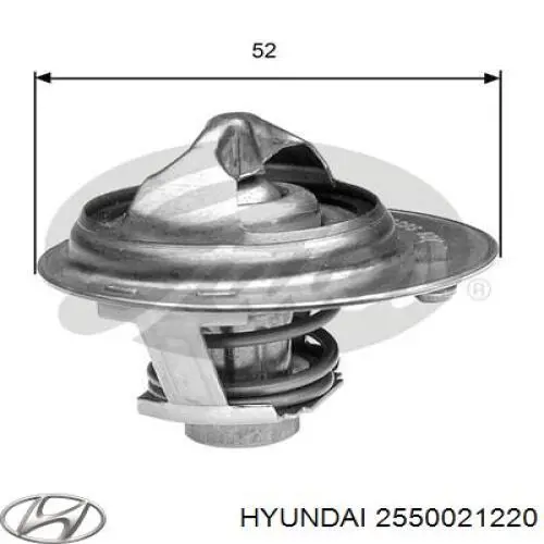 Купити 2550021220 Hyundai/Kia Термостат в корпусі