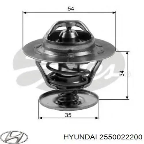 2550022200 Hyundai/Kia термостат
