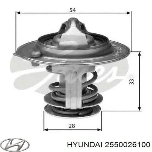 2550026100 Hyundai/Kia термостат