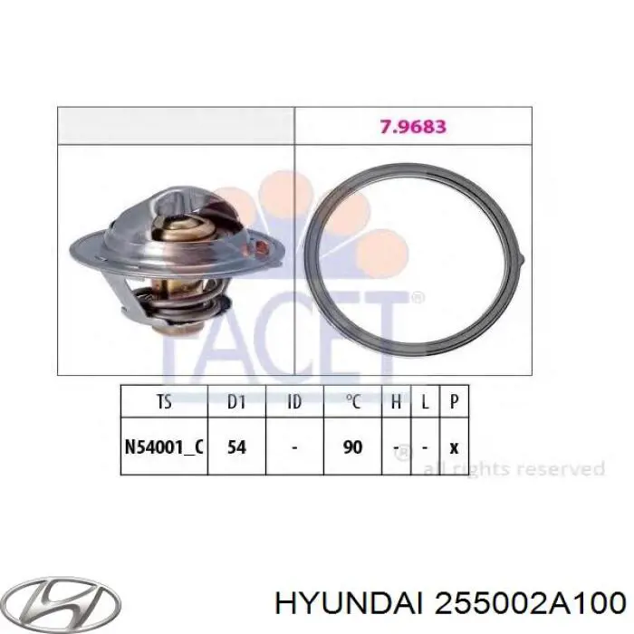 255002A100 Hyundai/Kia термостат