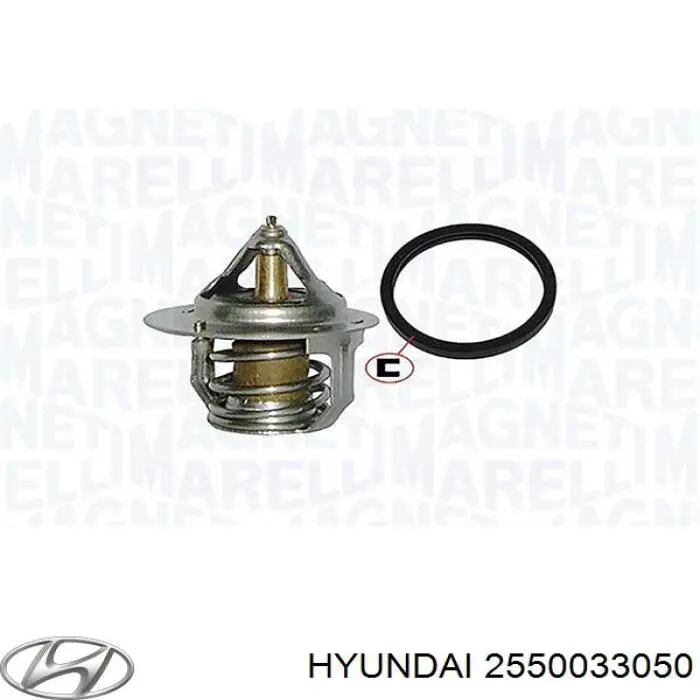 Купити 2550033050 Hyundai/Kia Термостат в корпусі