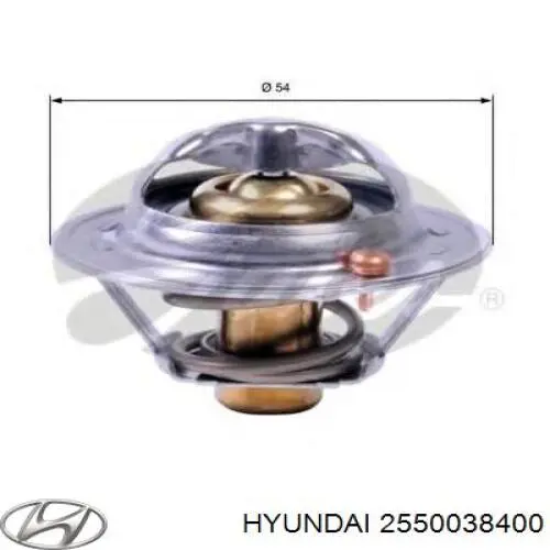 Купити 2550038400 Hyundai/Kia Термостат в корпусі