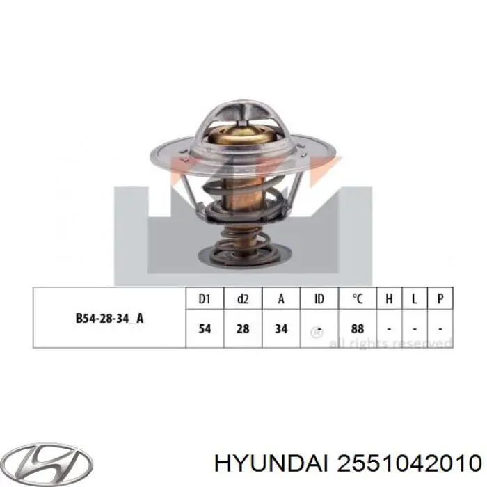 2551042010 Hyundai/Kia термостат