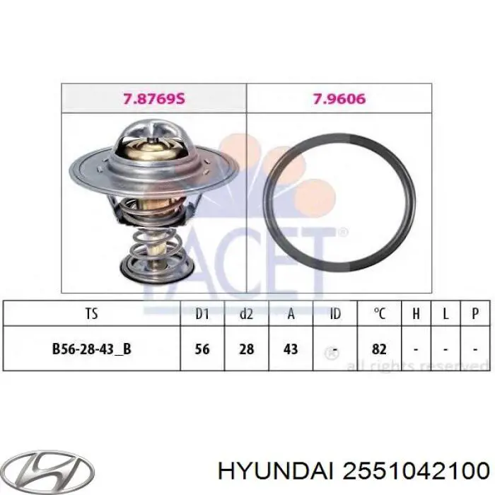 2551042100 Hyundai/Kia термостат