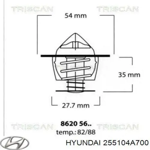 Термостат 255104A700 Hyundai/Kia