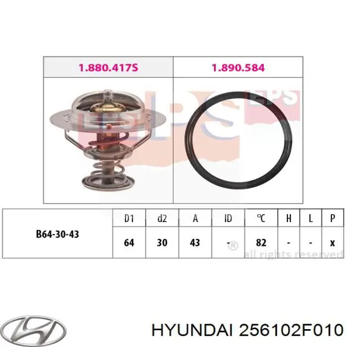 256102F010 Hyundai/Kia корпус термостата