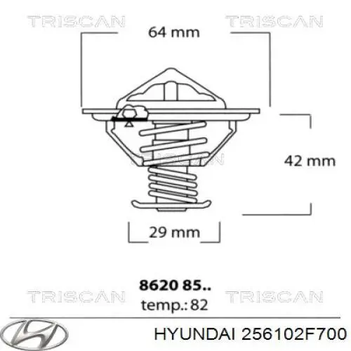 Кожух термостата Hyundai/Kia 256102F700 ціна, від 14.67 USD