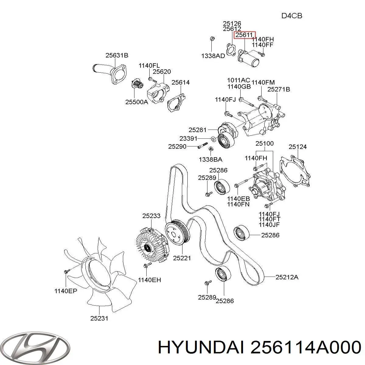 Купити 256114A000 Hyundai/Kia 
