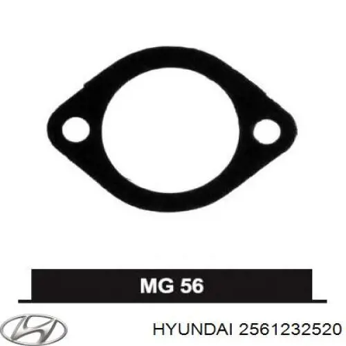 Купити 2561232520 Hyundai/Kia Прокладка корпусу термостата