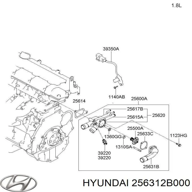 Кришка термостата Hyundai/Kia 256312B000 ціна, від 15.20 USD