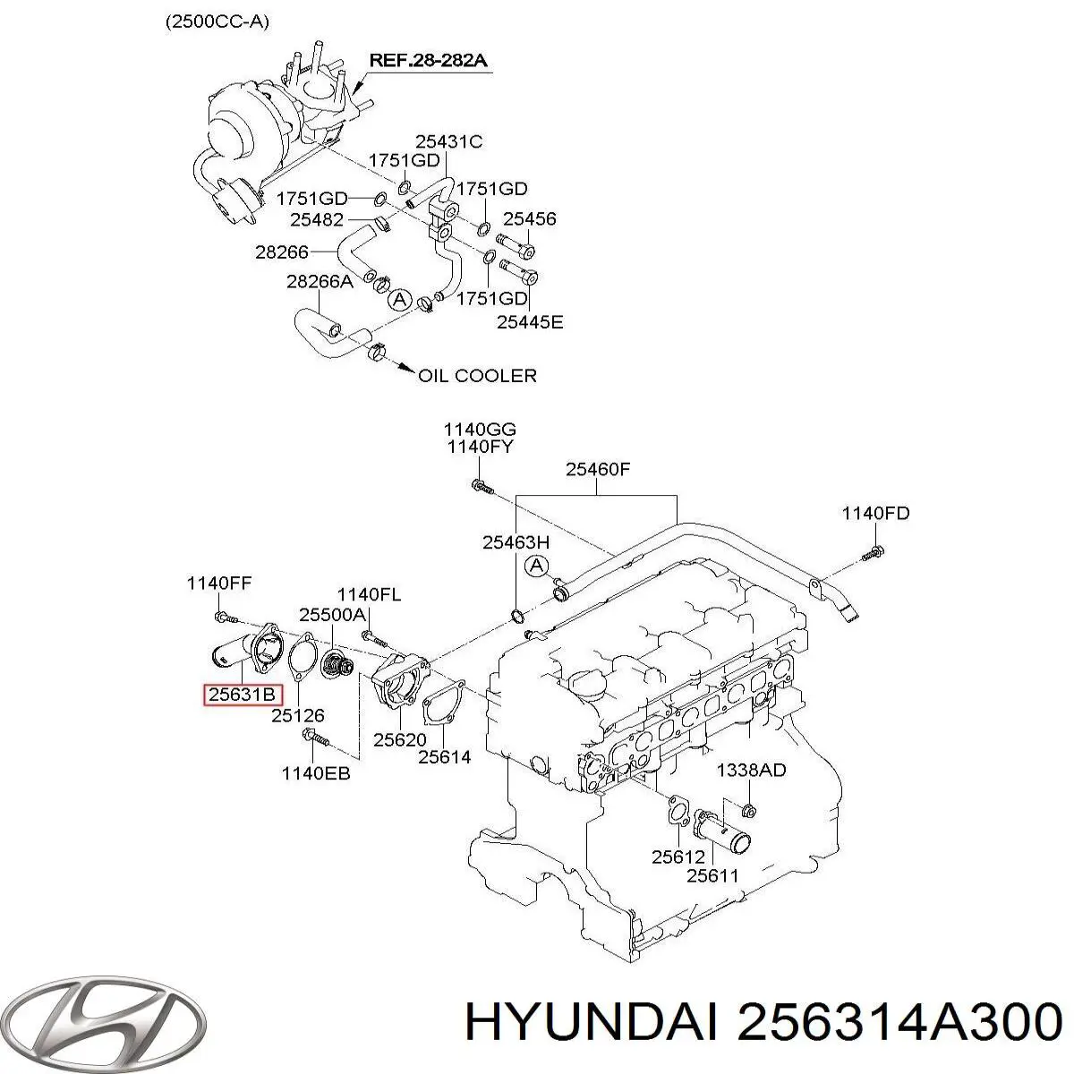 256314A300 Hyundai/Kia Кришка термостата