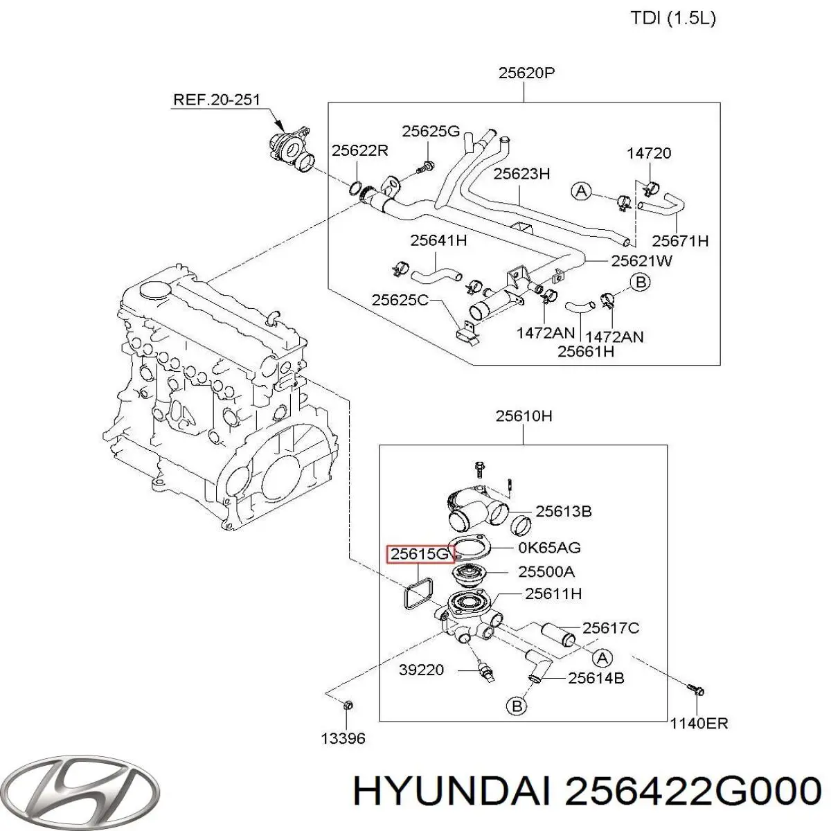 Прокладка корпусу термостата Hyundai Tucson (TM) (Хендай Таксон)