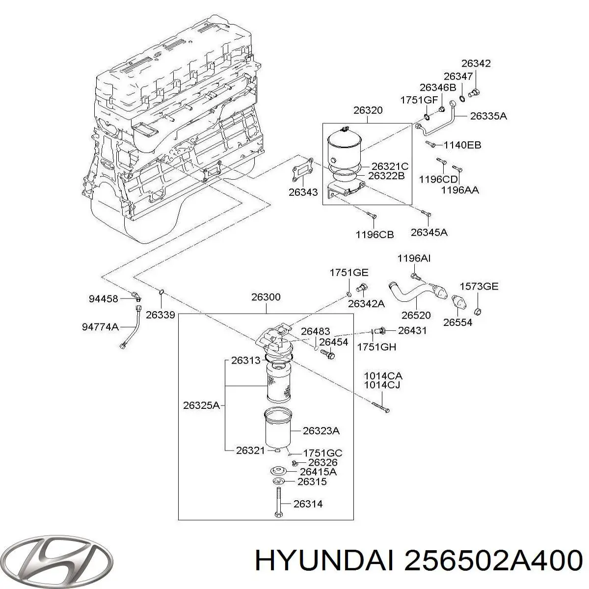  Hyundai/Kia 256502A400 ціна, від 12.67 USD