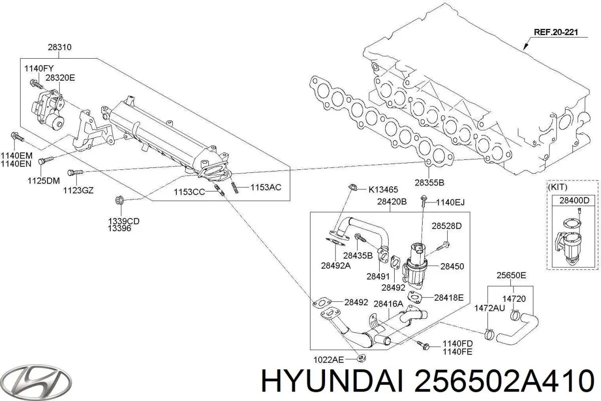 Купити 256502A410 Hyundai/Kia Шланг/патрубок интеркуллера