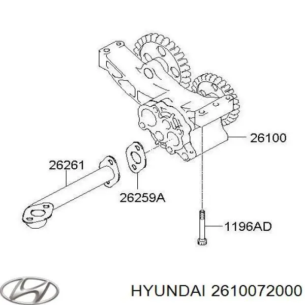 Купити 2610072000 Hyundai/Kia Насос маслозакачуючий