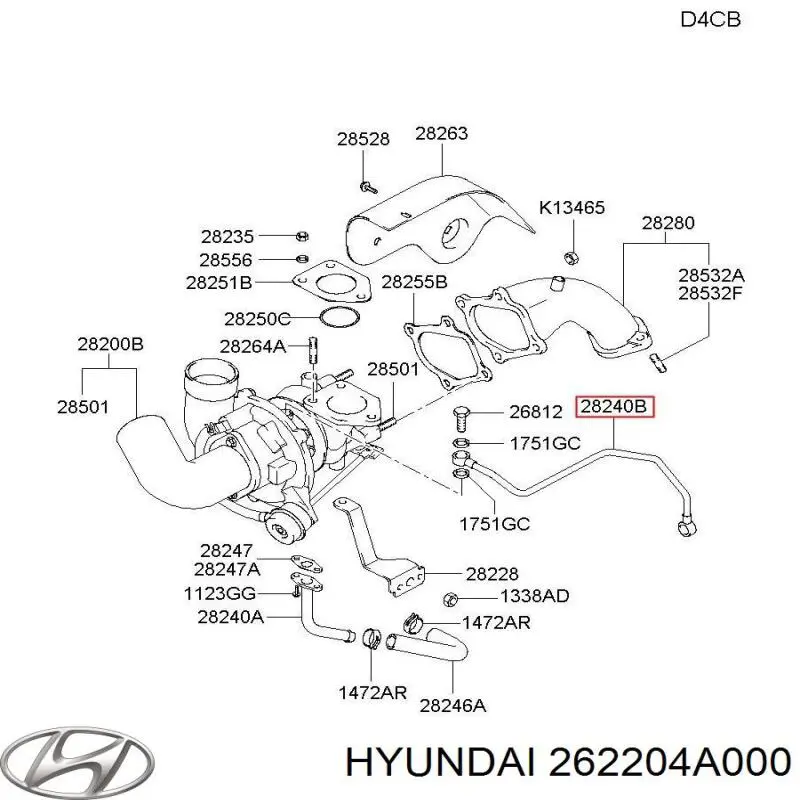  Hyundai/Kia 262204A000 ціна, від 41.44 USD