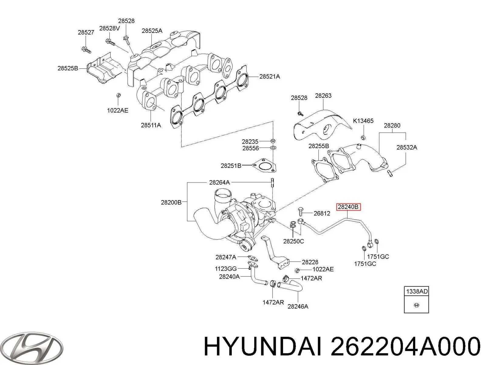 Купити 262204A000 Hyundai/Kia 