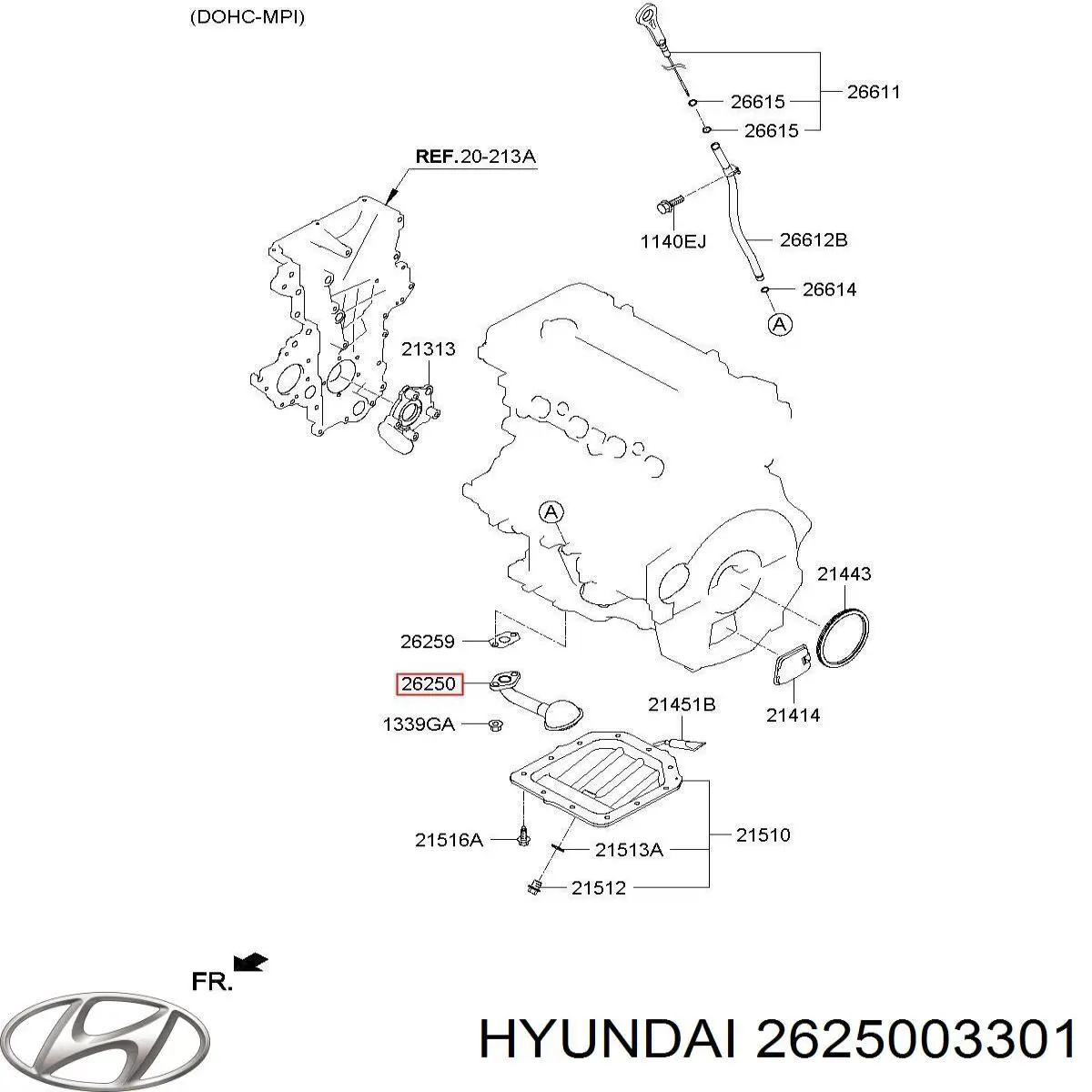  Hyundai/Kia 2625003301 ціна, від 26.76 USD