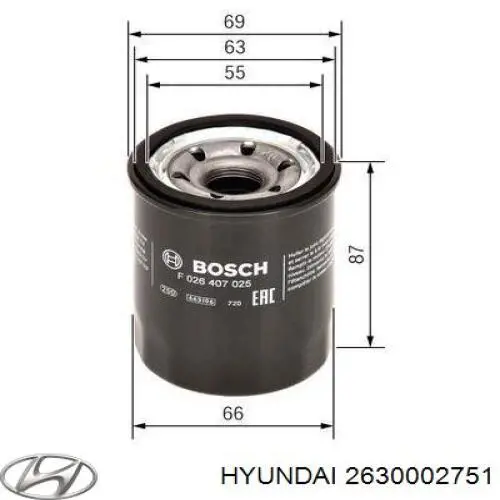 Масляний фільтр двигуна Hyundai/Kia 2630002751 ціна, від 5.67 USD
