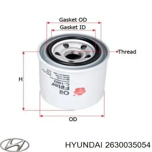2630035054 Hyundai/Kia Фільтр масла
