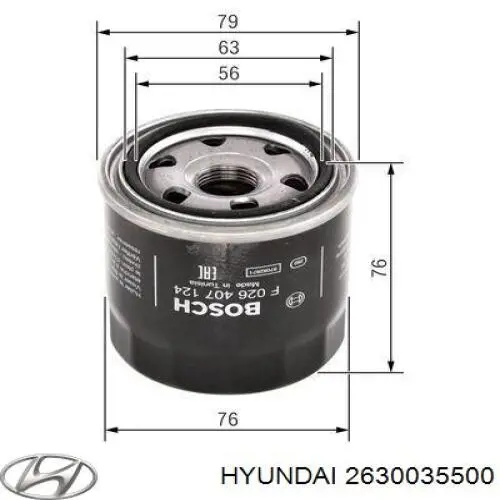 2630035500 Hyundai/Kia Фільтр масла