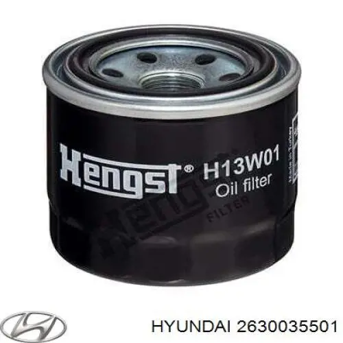 Фільтр масляний Hyundai/Kia 2630035501