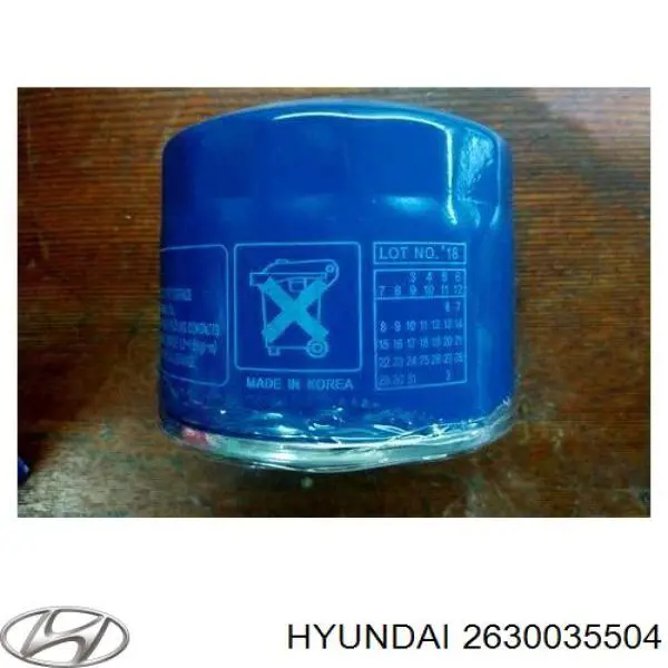 Масляний фільтр 2630035504 Hyundai/Kia