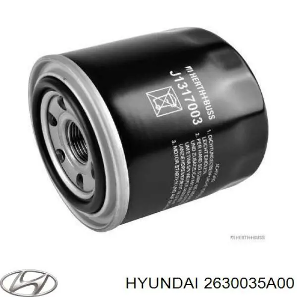 Фільтр масляний 2630035A00 Hyundai/Kia