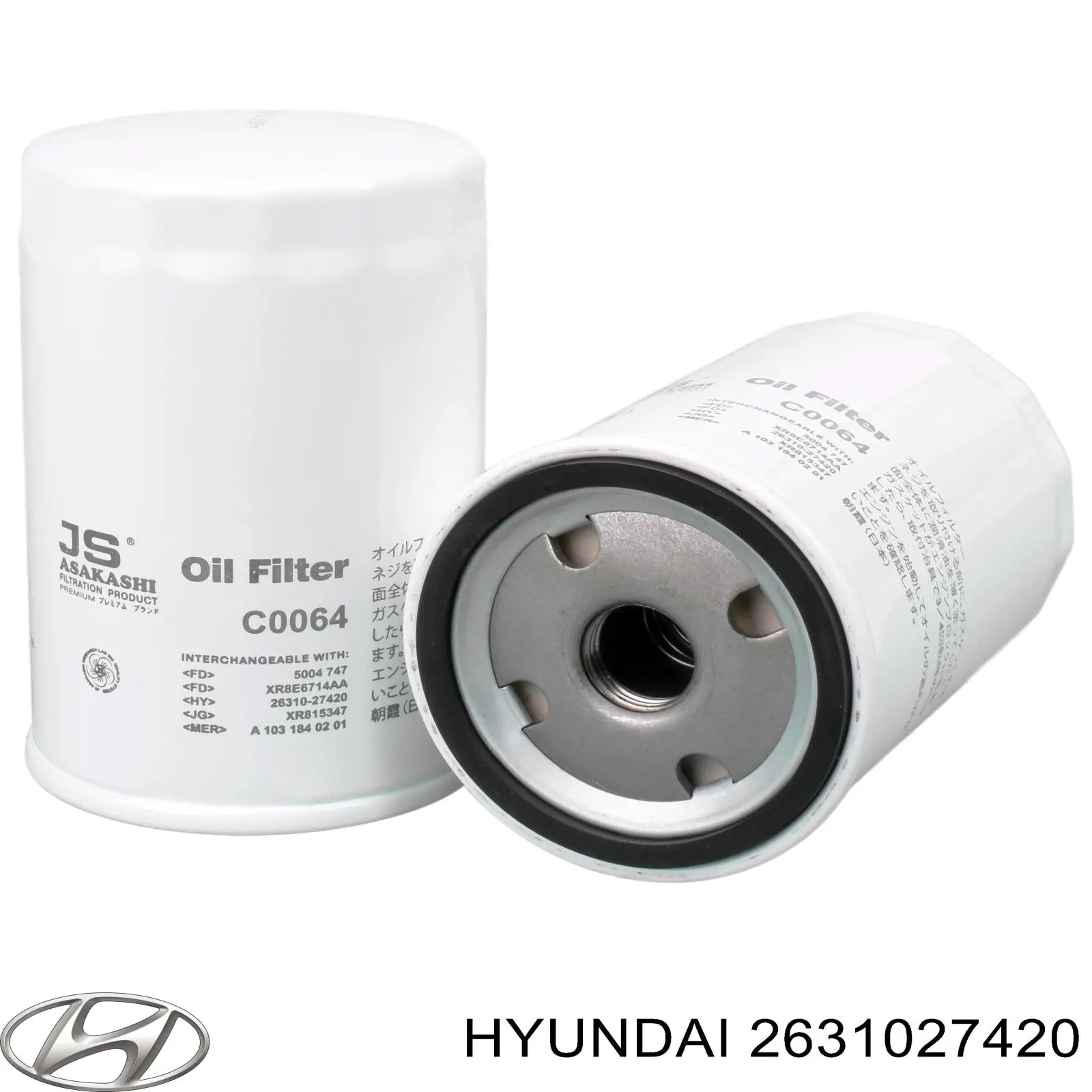 Масляний фільтр 2631027420 Hyundai/Kia