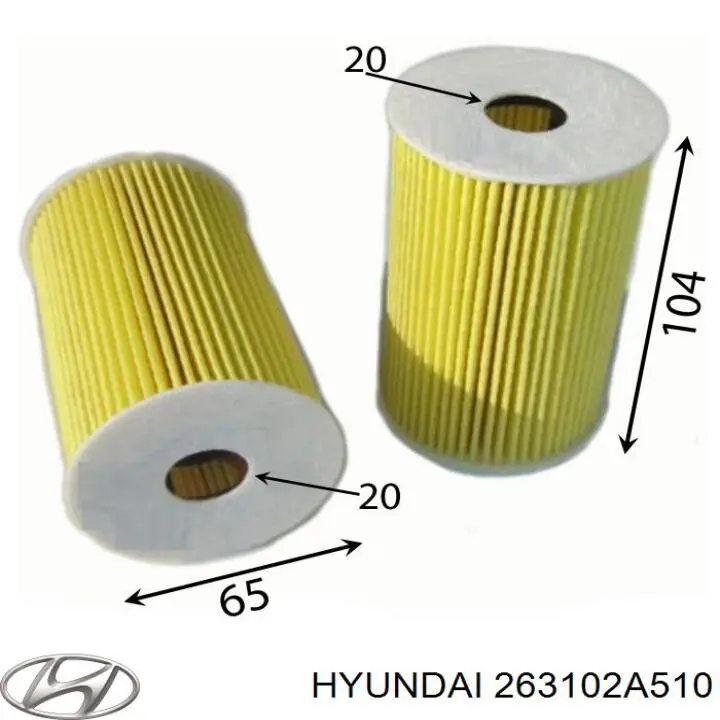 263102A510 Hyundai/Kia фільтр масляний