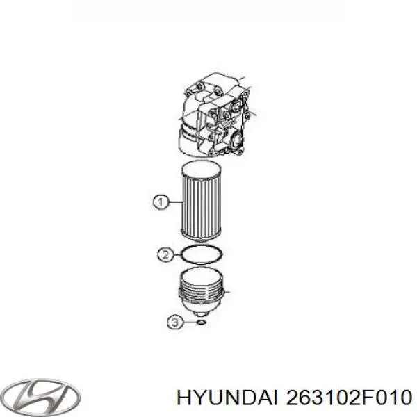 Масляний фільтр 263102F010 Hyundai/Kia