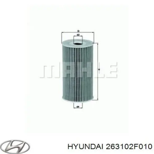 Купити 263102F010 Hyundai/Kia Фільтр очищення масла відцентровий