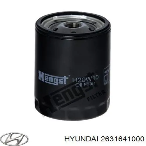 Масляний фільтр двигуна Hyundai/Kia 2631641000 ціна, від 6.50 USD
