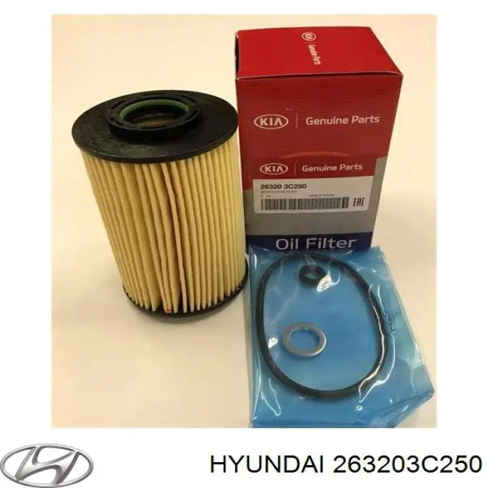 Масляний фільтр двигуна Hyundai/Kia 263203C250 ціна, від 7.04 USD