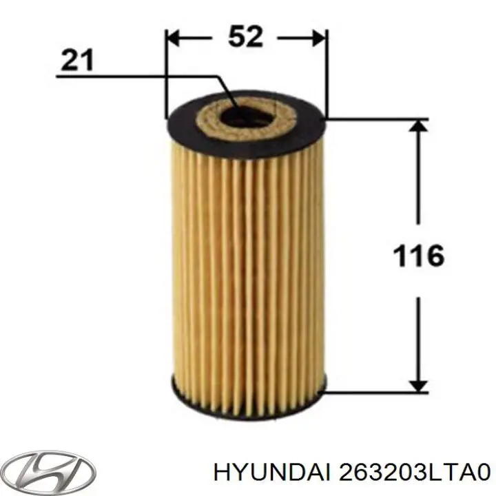 Масляний фільтр двигуна Hyundai/Kia 263203LTA0 ціна, від 7.09 USD